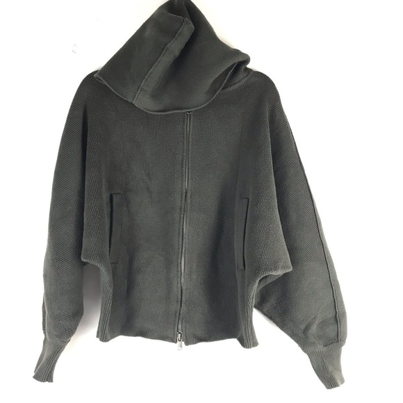 Athleta Aurora Dolman Zip Sweater Green Plus Size M - Picture 2 of 8